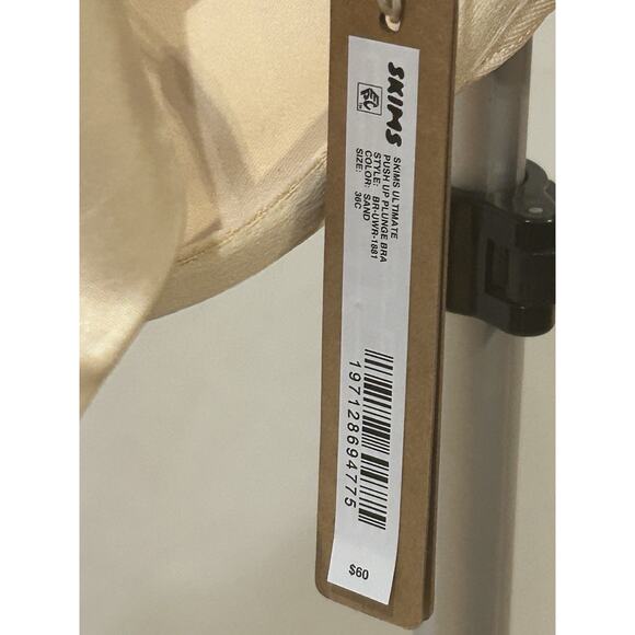 NWT Skims Women's Ultimate Push Up Plunge Bra in Sand size 36C - Picture 4 of 5